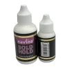 Black gold border label, purple characters, white dropper cap, double-bottle glue bonding, hair repair gel adhesive Item Picture